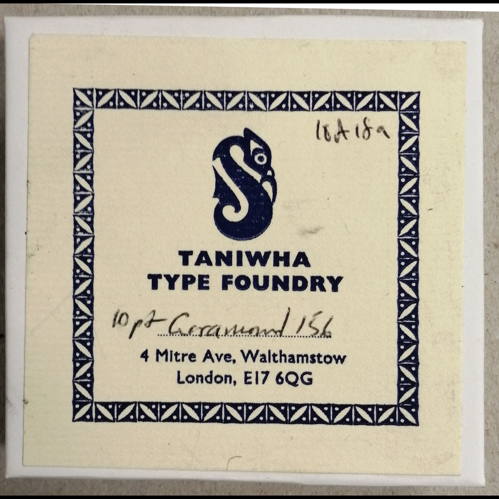 10pt Garamond Series 156