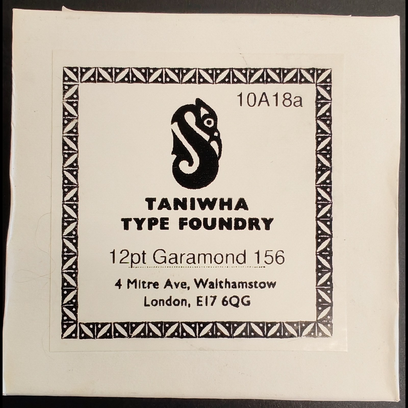 12pt Garamond Series 156