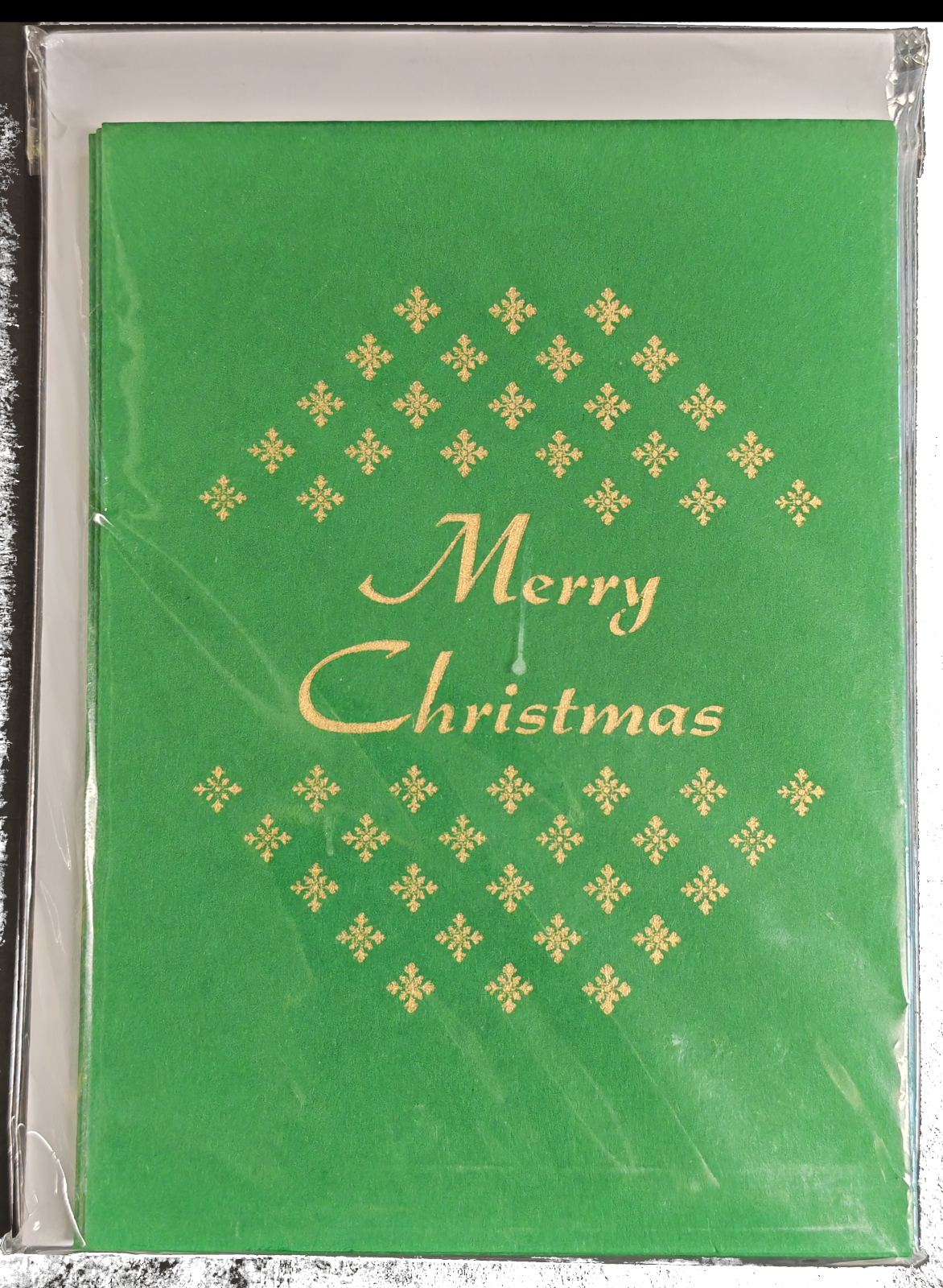 Christmas Card - Merry Christmas Green (Pack of 5)