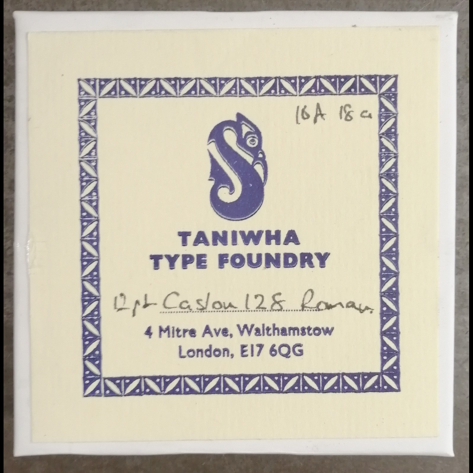 12pt Caslon Series 128