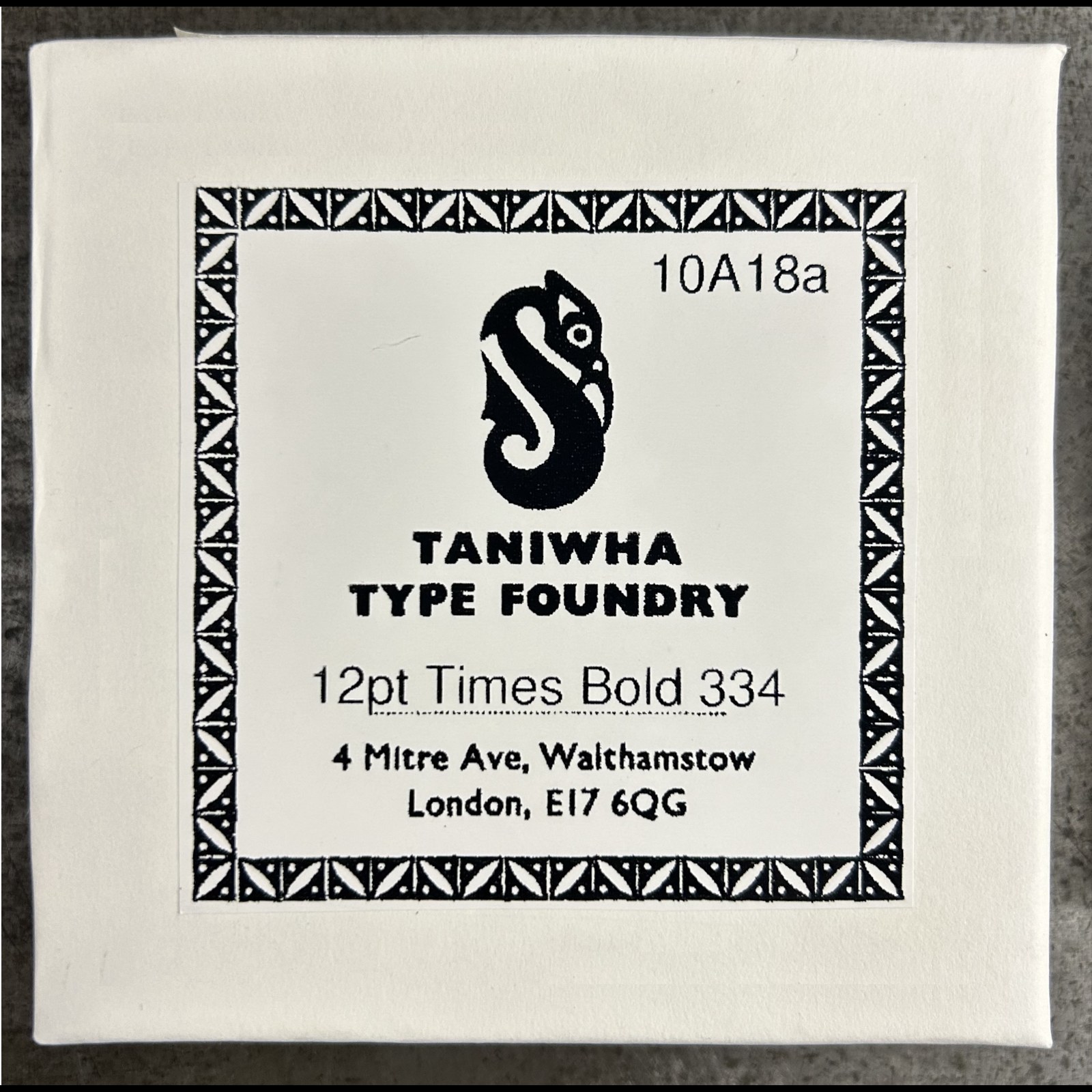 12pt Times Bold Series 334